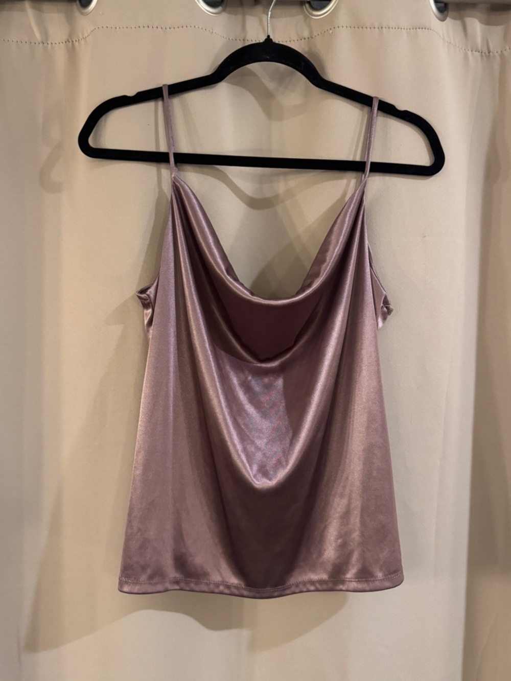 Paperoc Cowl Neck Camisole Tank Top - Mauve